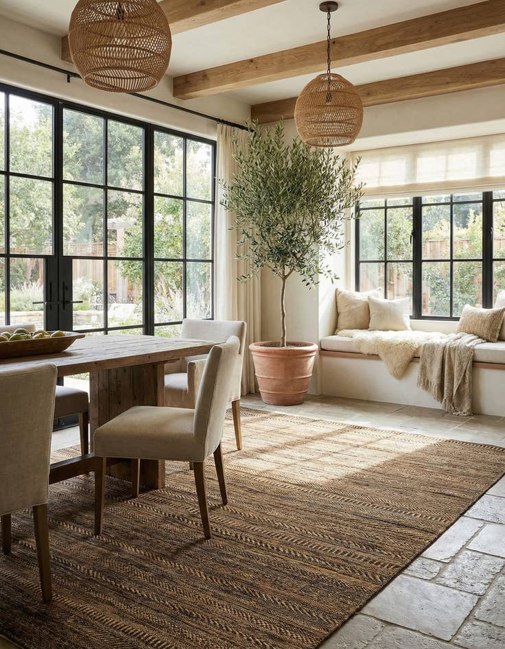 Detail image of 5' 7 x 8' Juma Wool Rug