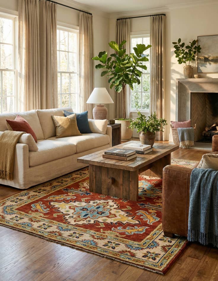 Detail image of 5' 9 x 7' 9  Hand Knotted Darya Wool Rug