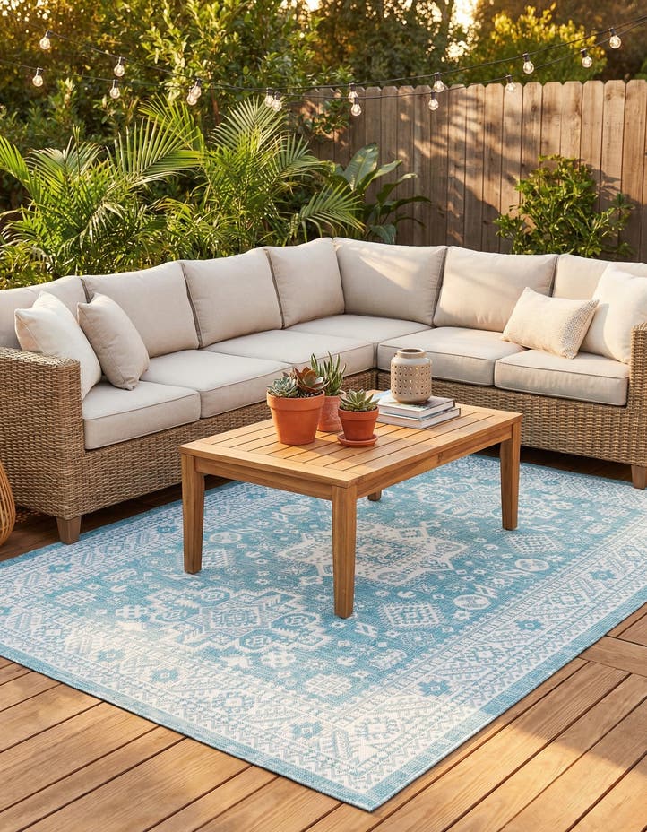 7' x 10' Easy-Clean Aztec Indoor / Outdoor ...