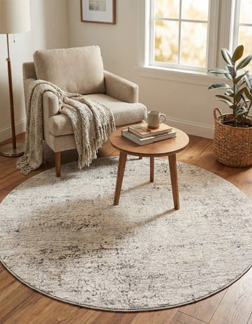 Gray Caspian Round Rug
