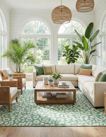 13' x 13' Easy-Clean Safari Indoor / Outdoor Square Rug