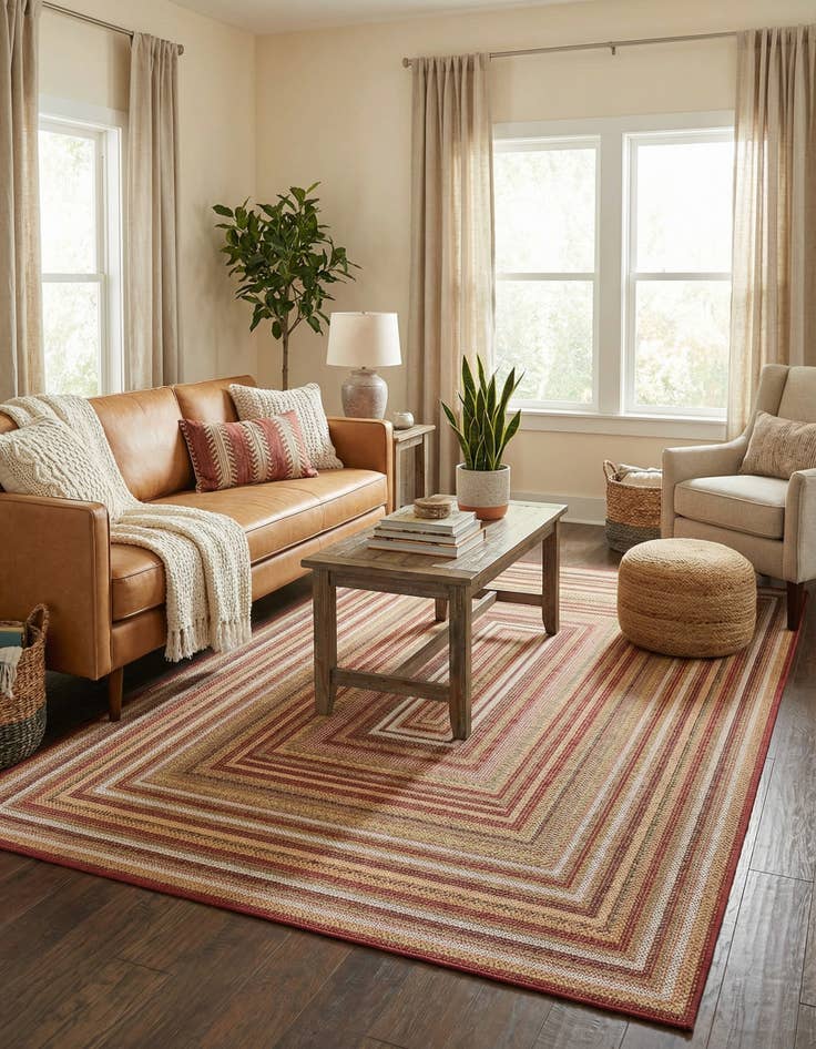 Detail image of 5' 3 x 7' 7  Washable Baja Indoor / Outdoor Rug