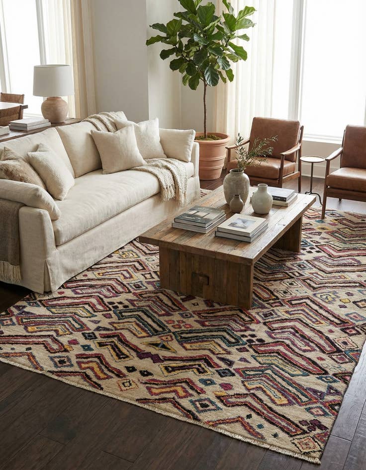 Detail image of 8' x 10' 1  Hand Knotted Darya Wool Rug