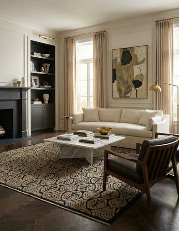 9' 3 x 12' Hand Knotted Darya Wool Rug