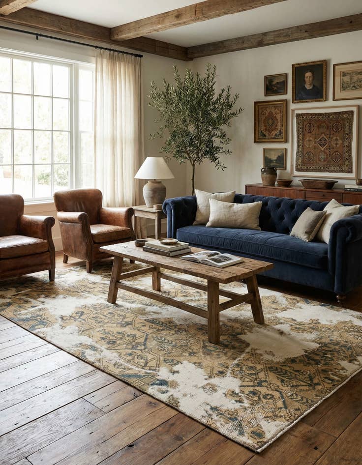 Detail image of 5' x 8' 2  Hand Knotted Ultra Vintage Persian Wool Rug