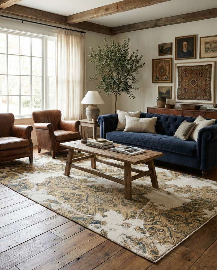 5' x 8' 2 Hand Knotted Ultra Vintage Persian Wool Rug