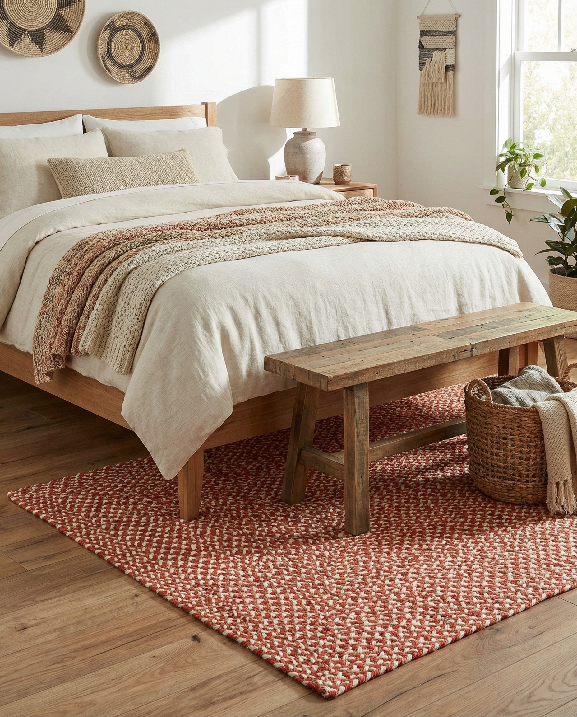  3' 1 x 5' 1  Hand Tweed Braided Jute Rug