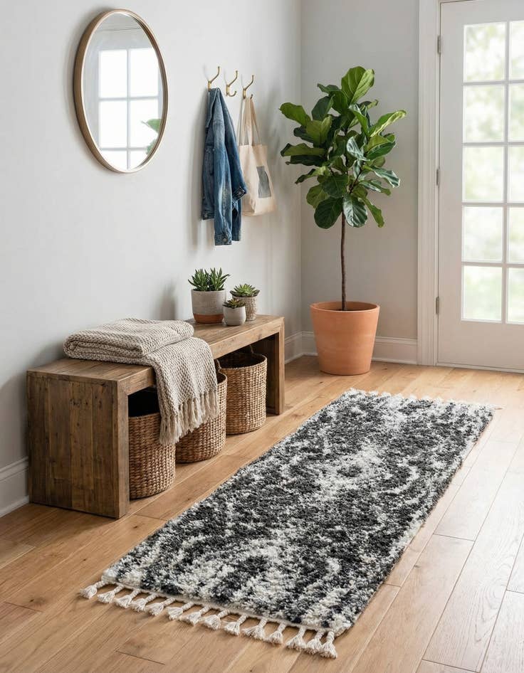 Detail image of  2' 7 x 8' 2 Athena Shag Runner Rug