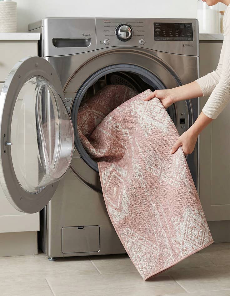 Detail image of 3' 3 x 14'  Washable Bohemian Indoor / Outdoor Runner Rug