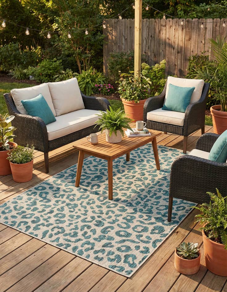 Detail image of  4' x 6'  Washable Safari Indoor / Outdoor Rug