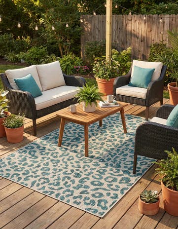 4' x 6' Easy-Clean Safari Indoor / Outdoor Rug