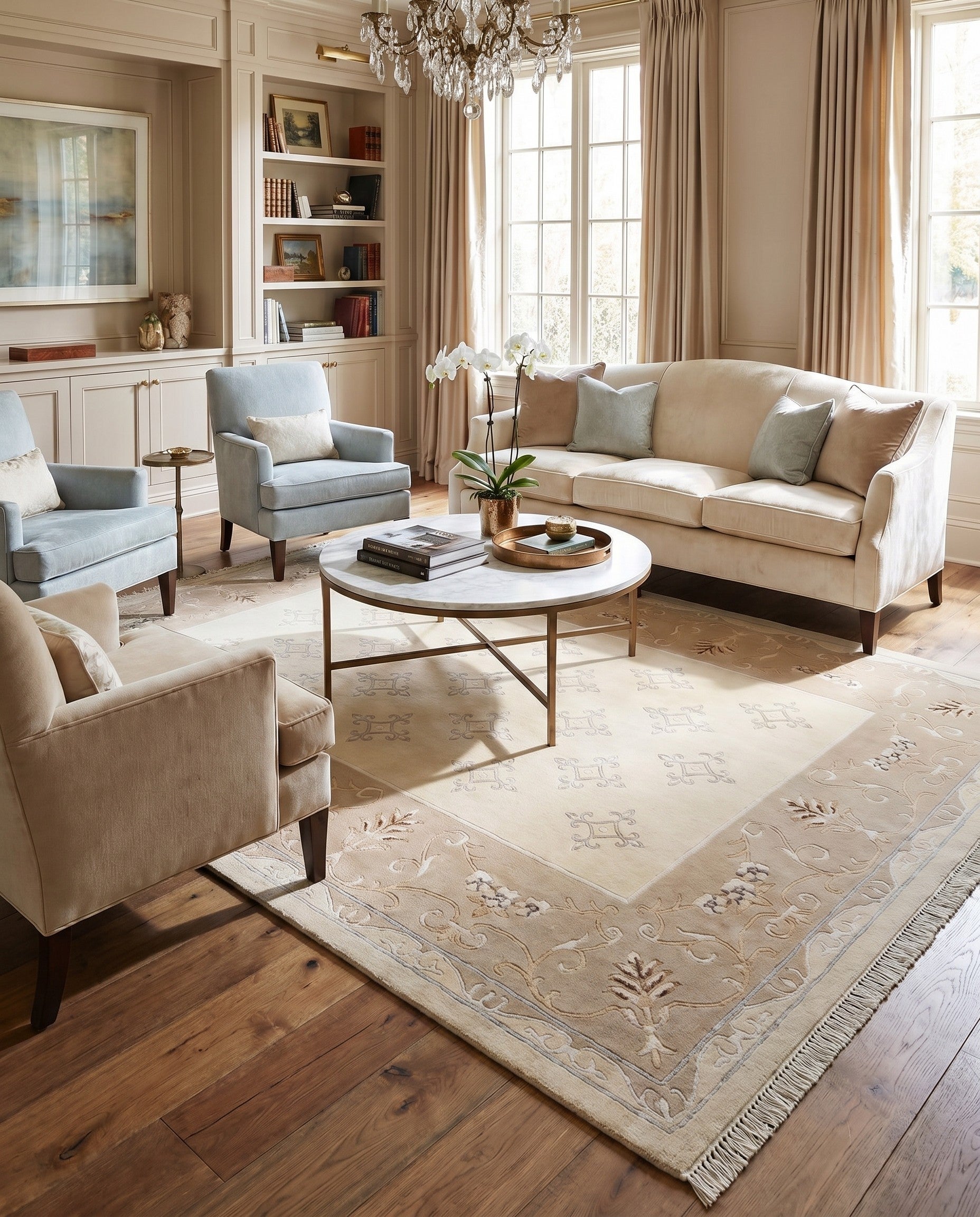 5' 5 x 8' Hand Knotted Darya Wool Rug