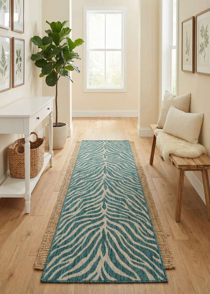2' x 8' Easy-Clean Safari Indoor / Outdoor Runner Rug