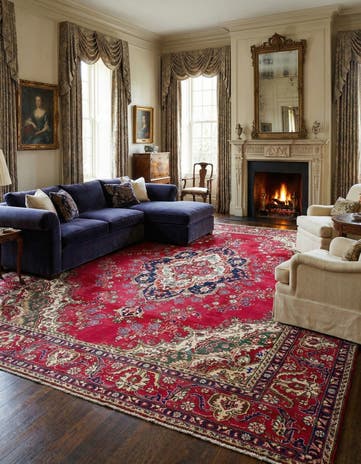 9' 8 x 12' 8 Hand Knotted Tabriz Persian Wool Rug