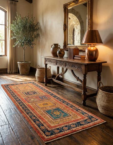 2' 10 x 7' 6 Kashkuli Wool Runner Rug