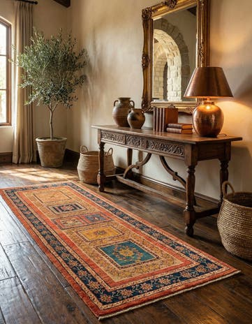 2' 10 x 7' 6 Kashkuli Wool Runner Rug