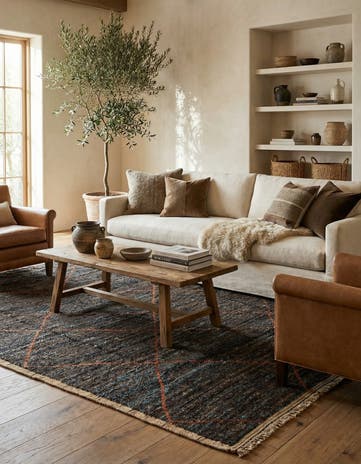 6' 2 x 9' 4 Hand Knotted Moroccan Wool Rug