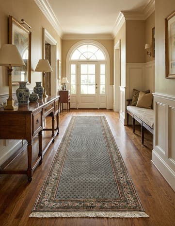 2' 9 x 10' 6 Hand Knotted Mir Wool Runner Rug