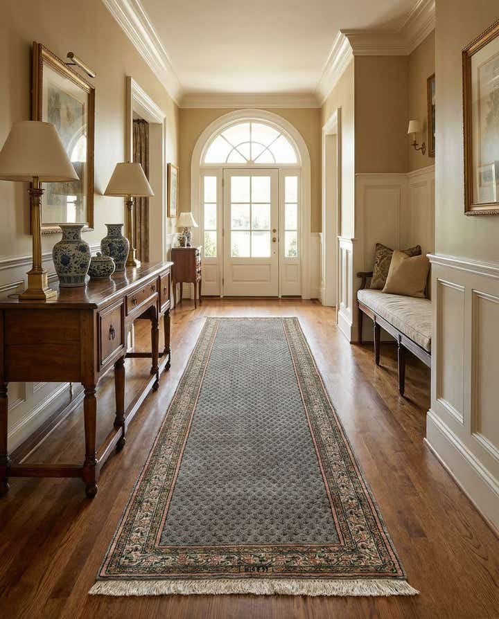 2' 9 x 10' 6 Hand Knotted Mir Wool Runner Rug