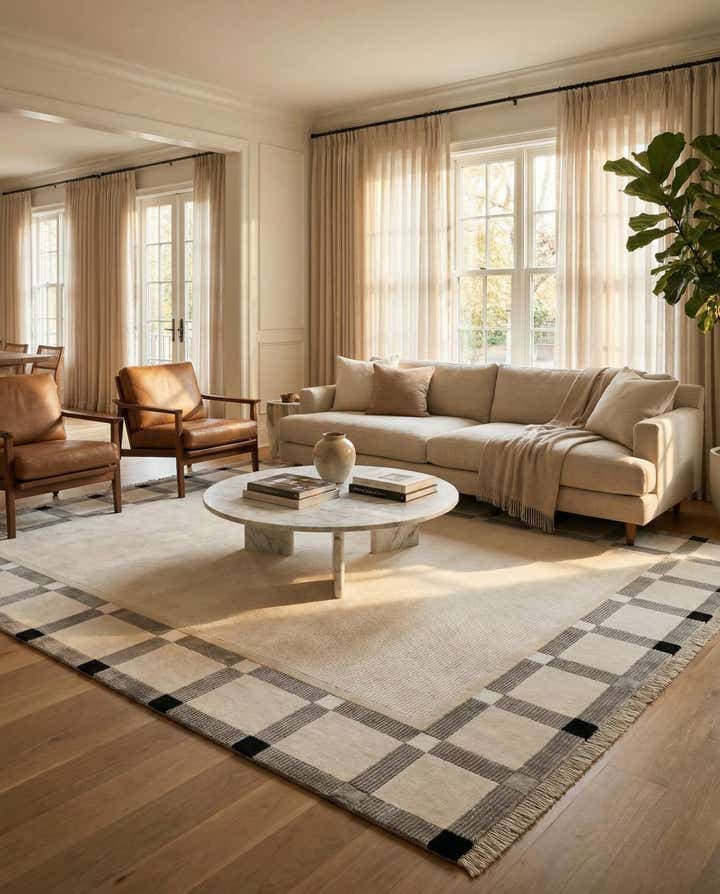 6' 11 x 9' 9 Hand Knotted Darya Wool Rug