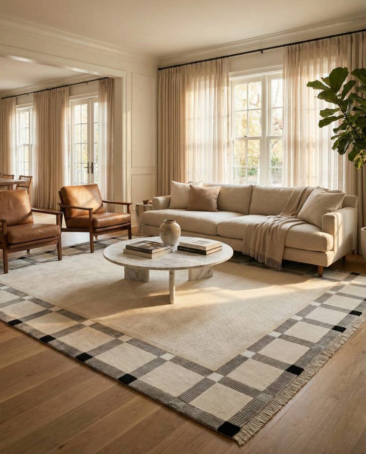 Detail image of 6' 11 x 9' 9 Hand Knotted Darya Wool Rug