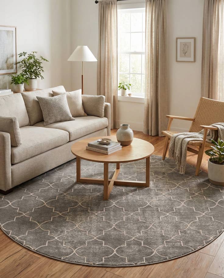 Detail image of Jill Zarin 5' 3 x 5' 3 Uptown Lincoln Center Round Rug