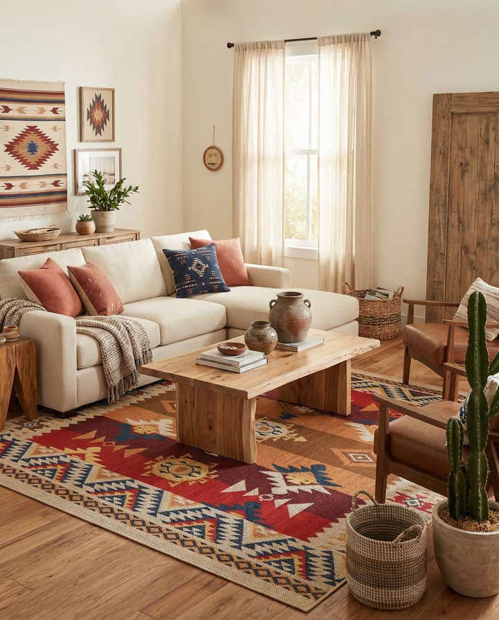 10' x 10' Easy-Clean Baja Indoor / Outdoor Square Rug