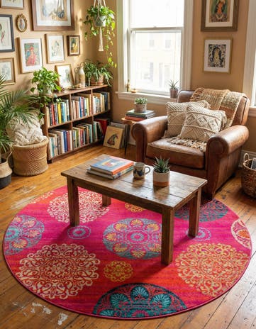 7' x 7' Azalea Round Rug