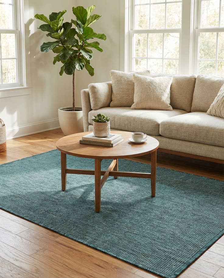 Detail image of 4' x 6' Easy-Clean Solid Indoor / Outdoor Rug