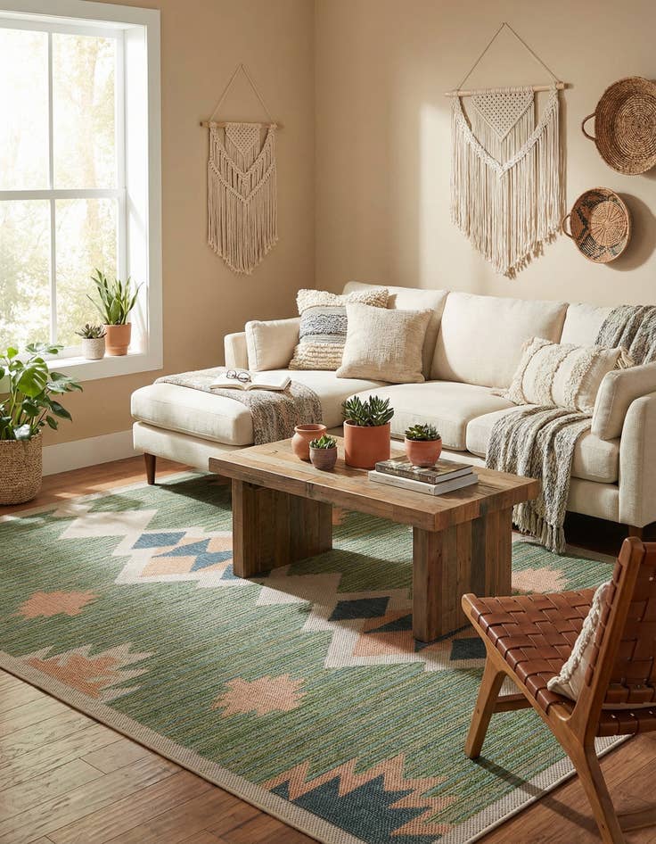 Detail image of 7' x 10'  Washable Baja Indoor / Outdoor Rug