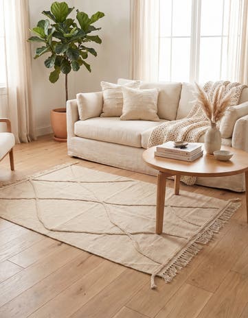 3' 5 x 5' 1 Hand Knotted Moroccan Wool Rug
