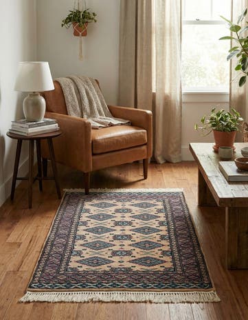 2' 8 x 3' 11 Hand Knotted Bokhara Oriental Rug