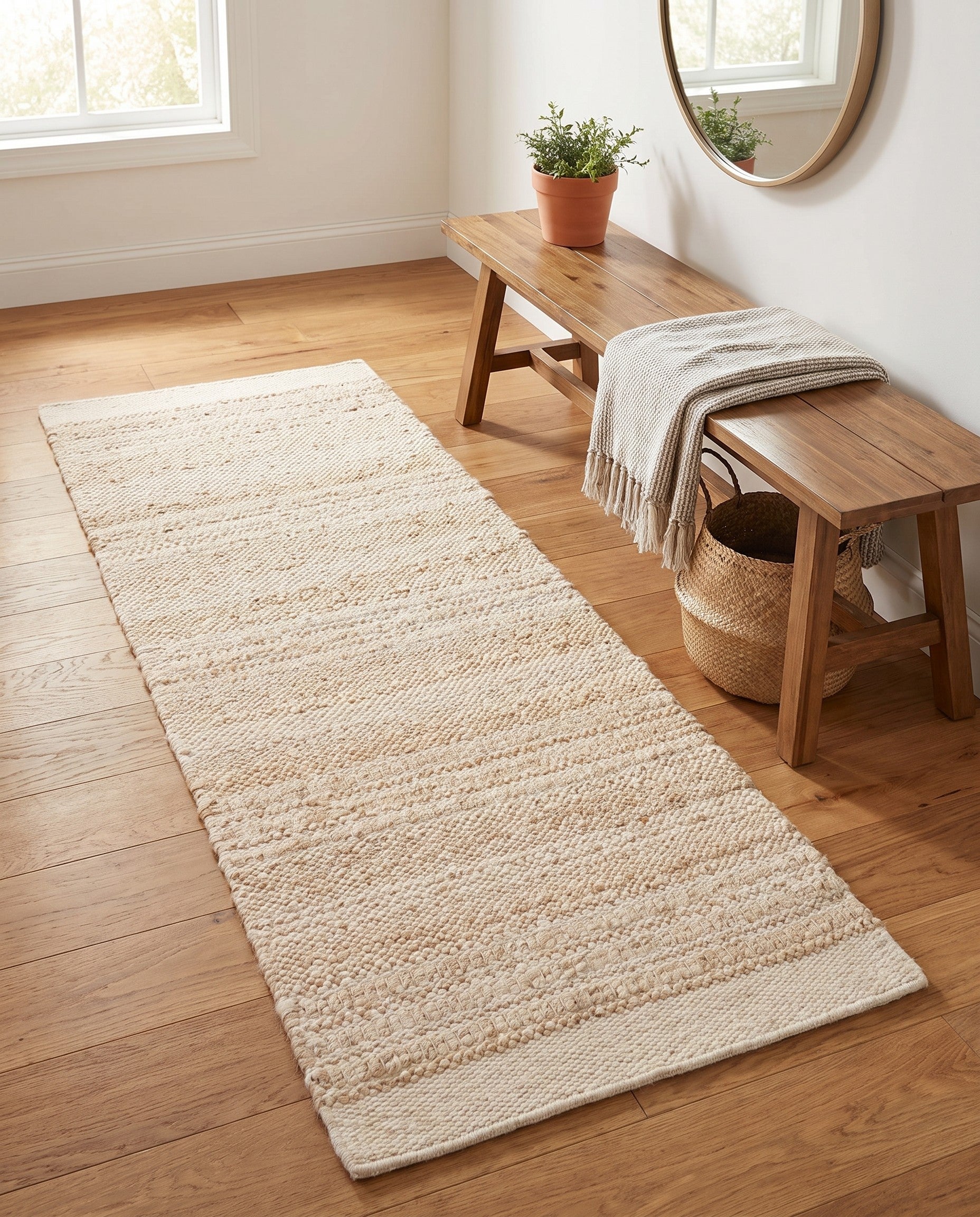 2' x 5' 1 Hand Woven Lariat Runner Rug