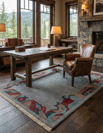 4' 2 x 5' 11 Hand Knotted Tibet Wool Rug