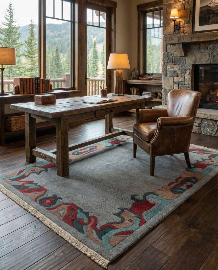 4' 2 x 5' 11 Hand Knotted Tibet Wool Rug
