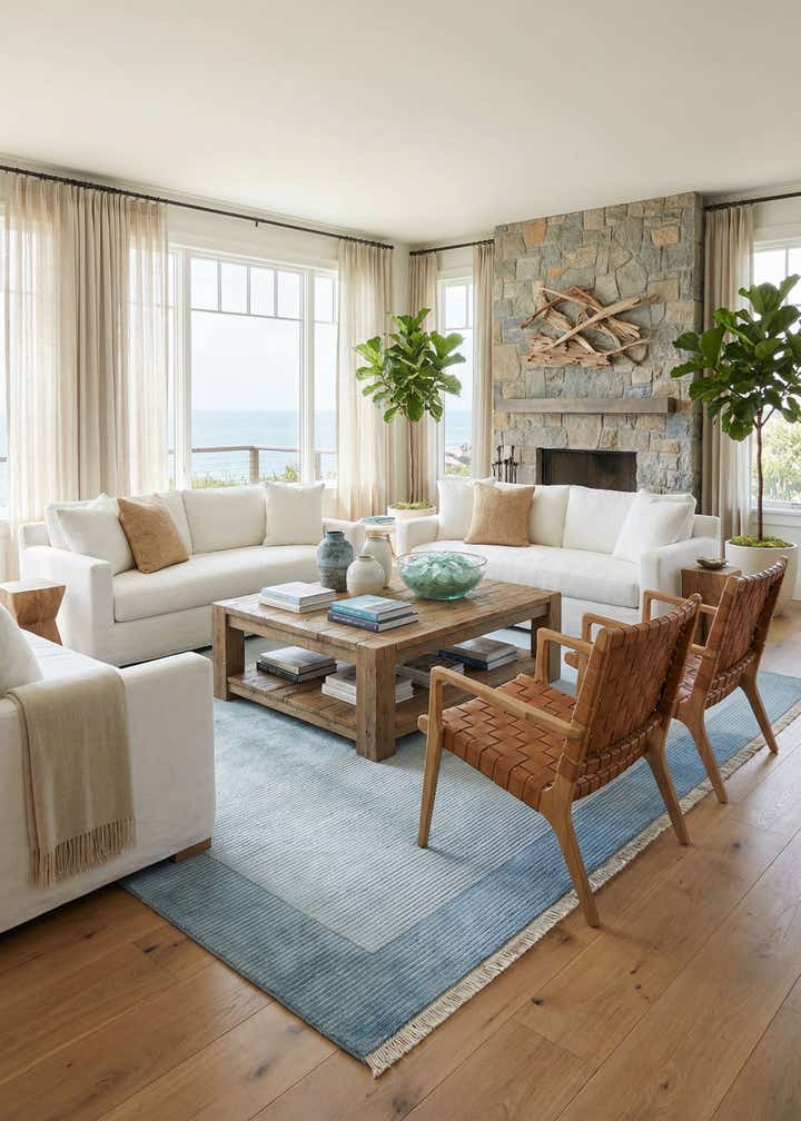 6' 8 x 10' Hand Knotted Darya Wool Rug