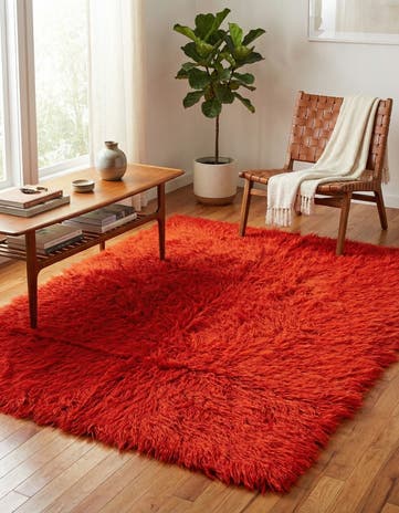 4' 5 x 5' 6 Hand Knotted Moroccan Wool Rug