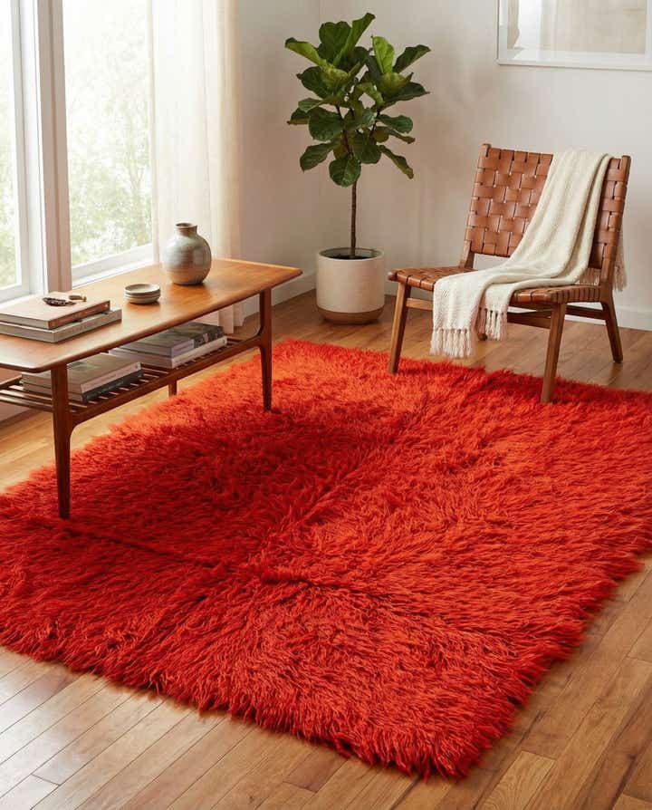 4' 5 x 5' 6 Hand Knotted Moroccan Wool Rug