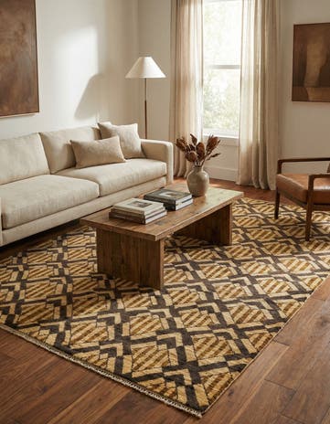 5' x 6' 7 Hand Knotted Modern Ziegler Wool Rug