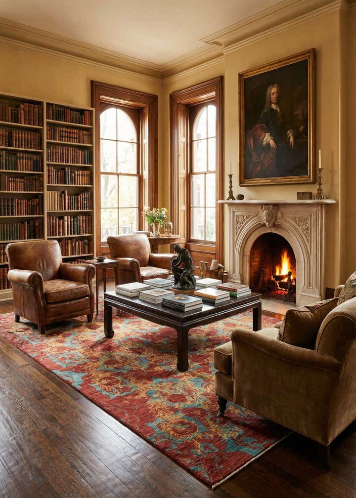 6' 7 x 10' 2 Hand Knotted Anar Rug