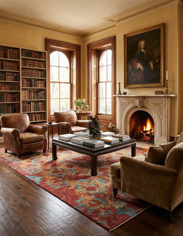 6' 7 x 10' 2 Hand Knotted Anar Rug