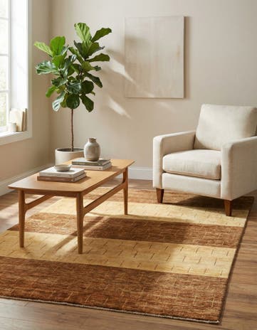4' 10 x 6' 5 Hand Knotted Modern Ziegler Oriental Rug