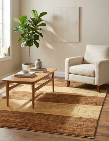 4' 10 x 6' 5 Hand Knotted Modern Ziegler Oriental Rug
