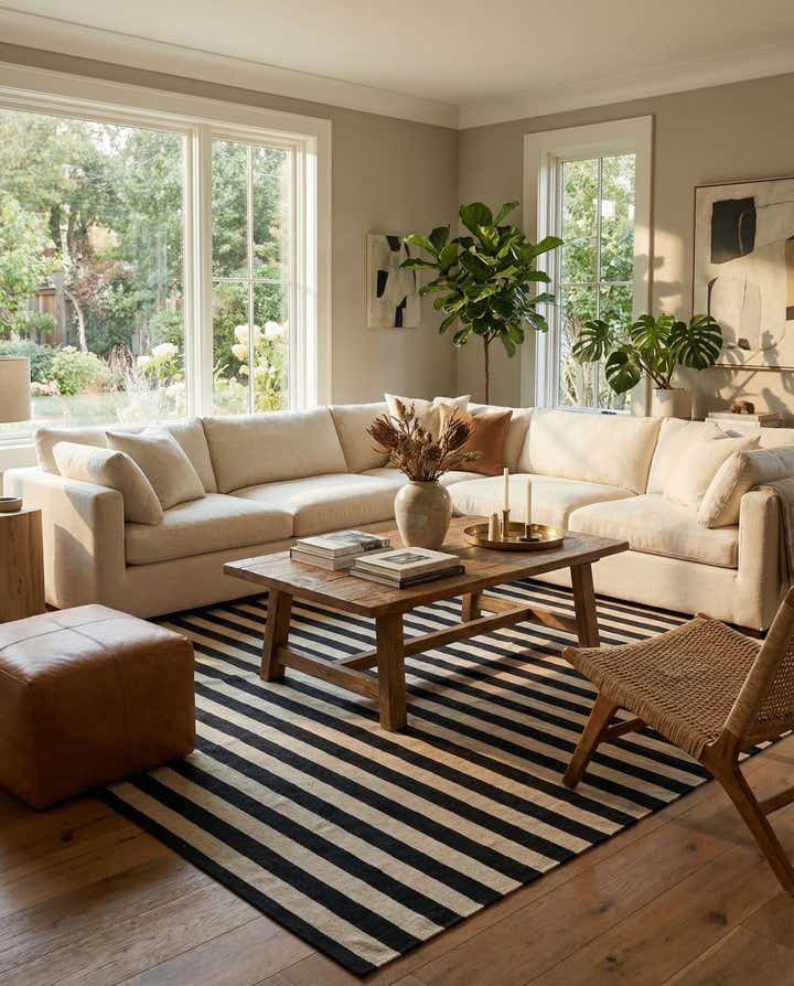 8' 4 x 9' 9 Hand Woven Kilim Modern Wool Rug