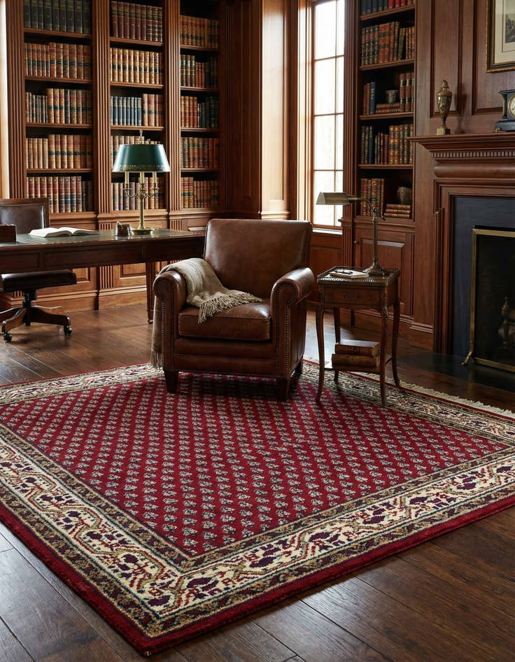 Detail image of 3' 1 x 5' 2  Hand Knotted Mir Wool Rug