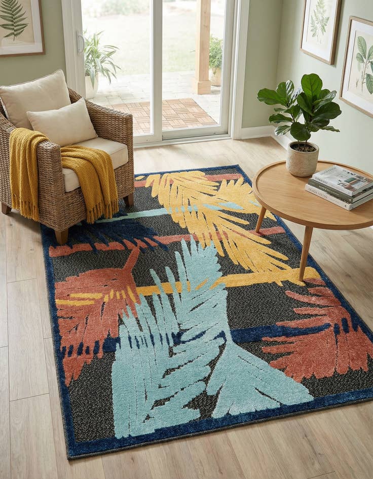 Detail image of  4' x 6'  Washable Belize Indoor / Outdoor Rug