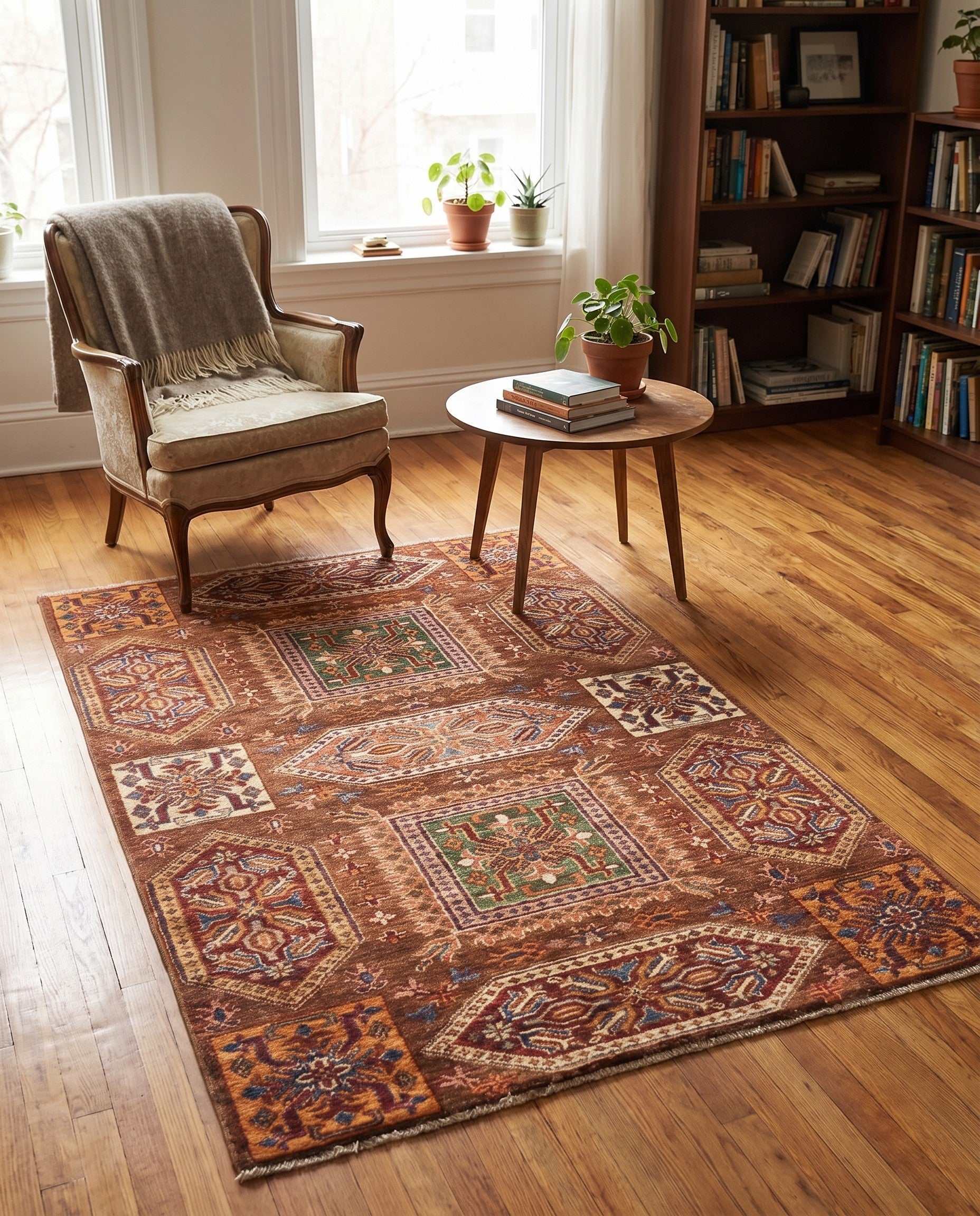 3' 4 x 5' 2 Hand Knotted Kazak Rug