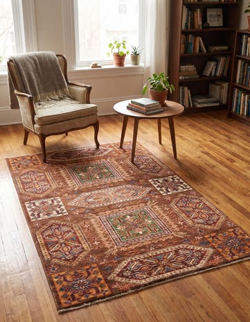 3' 4 x 5' 2 Hand Knotted Kazak Rug