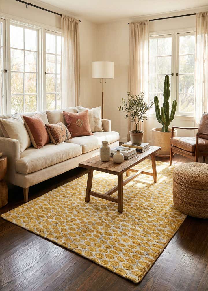 5' x 8' Hand Knotted Moroccan Wool Rug