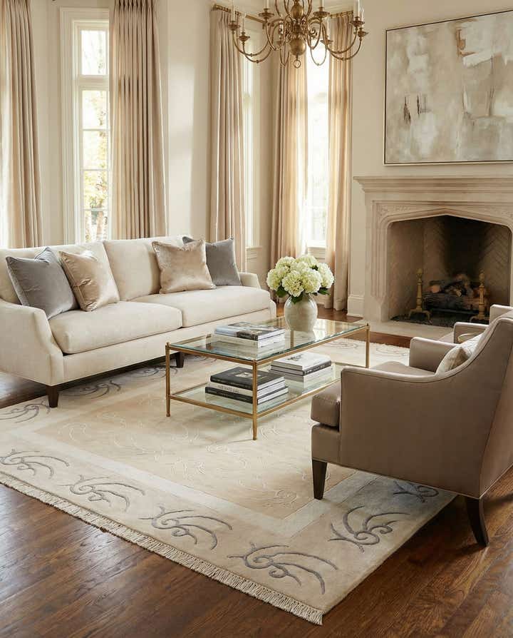 5' 7 x 7' 10 Hand Knotted Darya Wool Rug